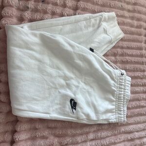 NIKE white sweat pants